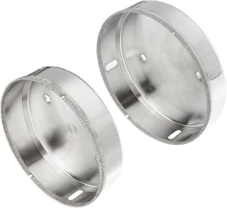 uxcell 115mm, 120mm Diamond Coated Hole Saw Drill Bits for Glass Ceramic Tile Marble Rock Porcelain 2pcs