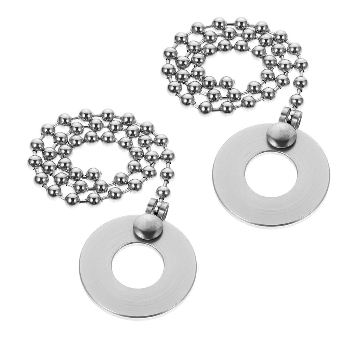 VICASKY Chaîne D'extension D'amortissement des Cymbales Longueur Réglable en Alliage D'aluminium Argenté Lot de 2 Pièces pour Ajustement Sonore pour Kit de Batterie Jazz
