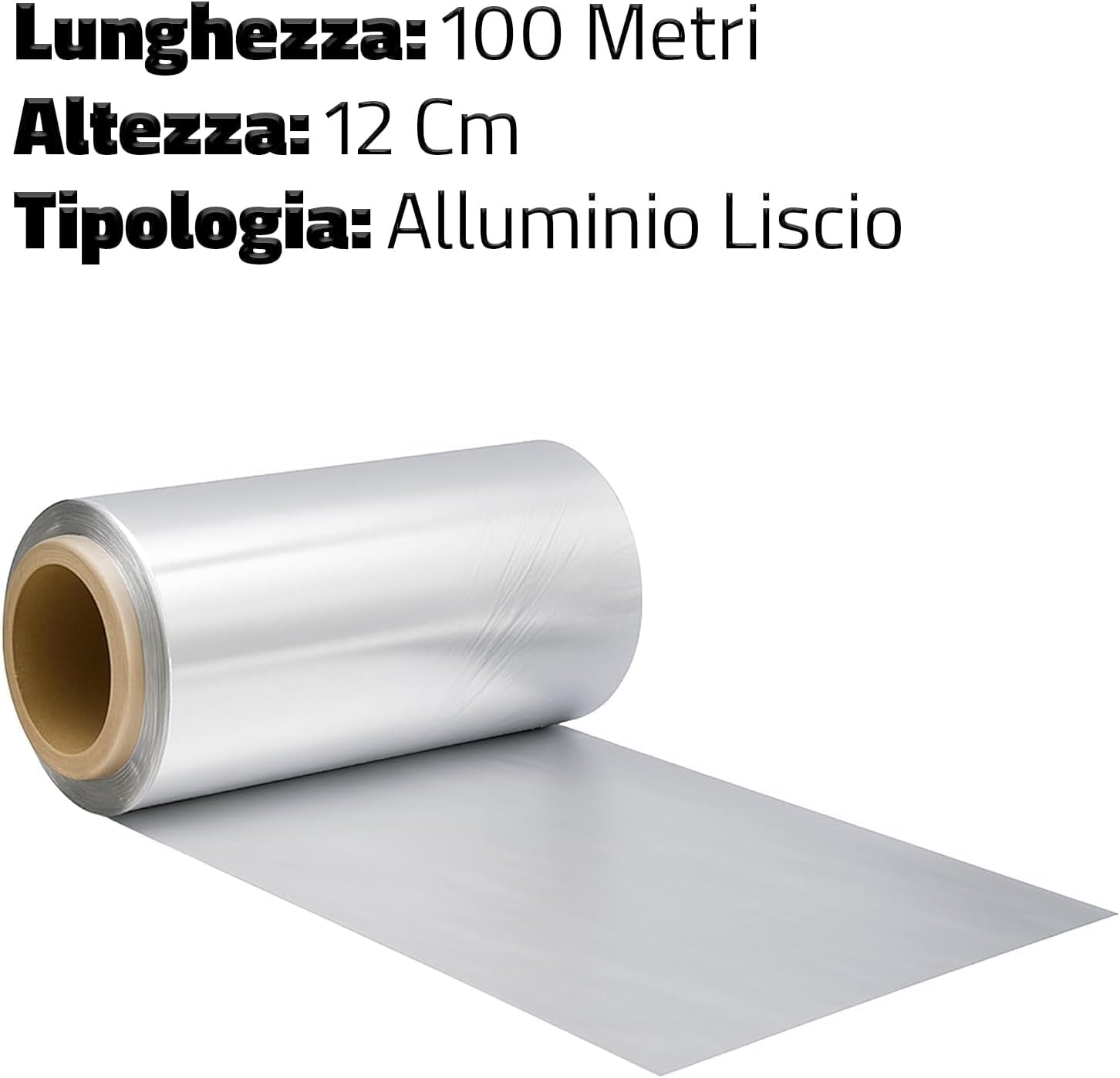 12 rollos de aluminio – 12 cm de ancho x 100 m de largo – Papel de aluminio liso profesional para peluquerías – Papel de aluminio con golpes de sol, balayage, decoloración, manicura y pedicura