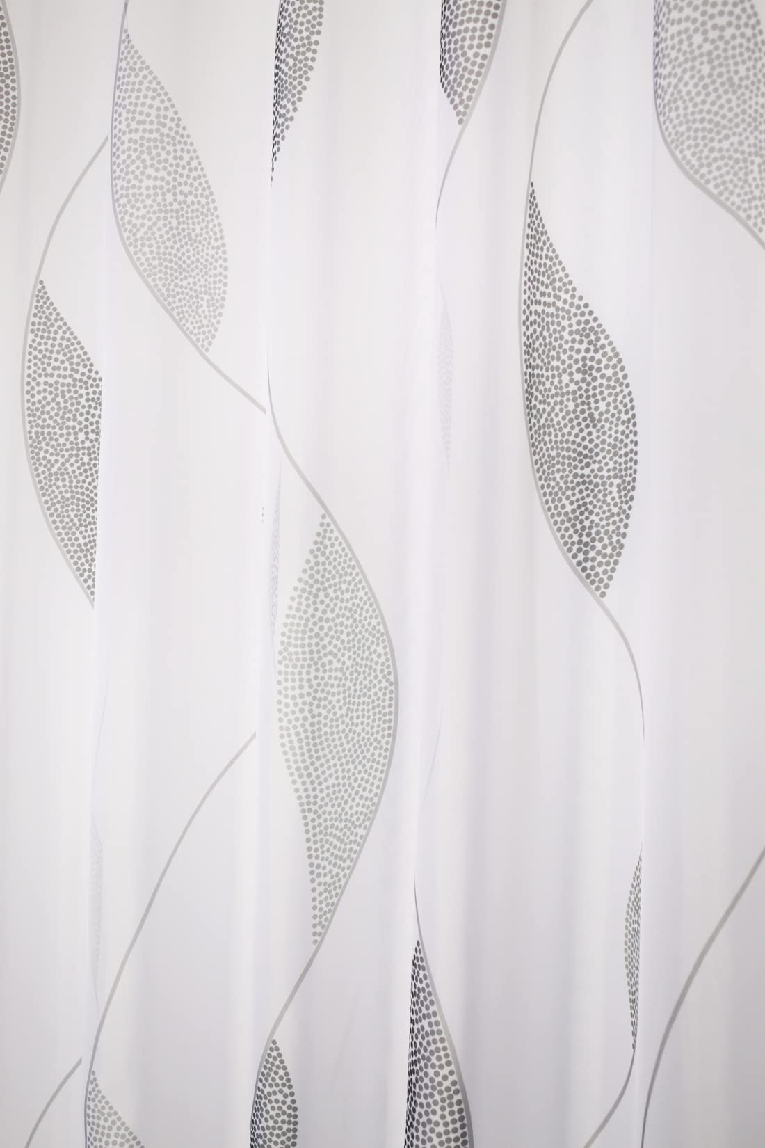 HOMEbasics 49462 Paolo Tab-Top Curtain Transparent Printed Stone 225 x 140 cm, W 55.1" x L 88.6" (1 Panels) - Image 2