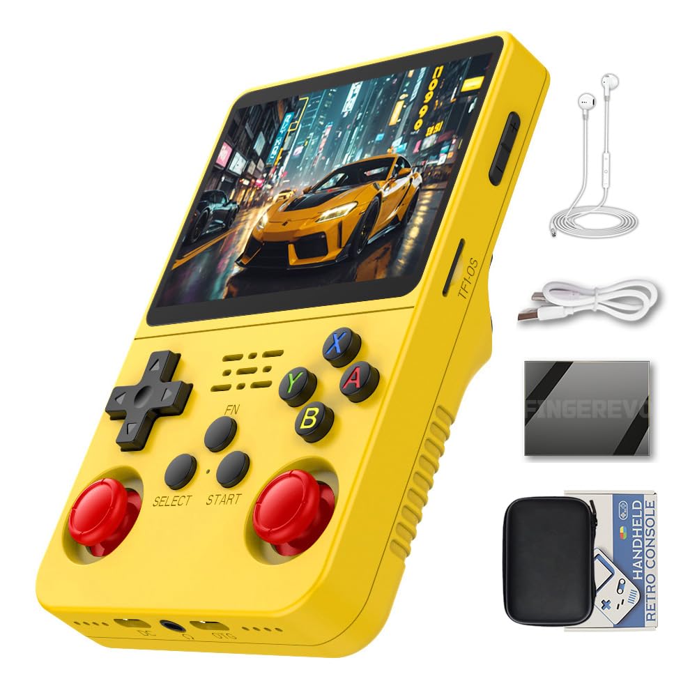 Amazon | R36S-ハンドヘルドゲームコンソール、ポータブルケース付き
