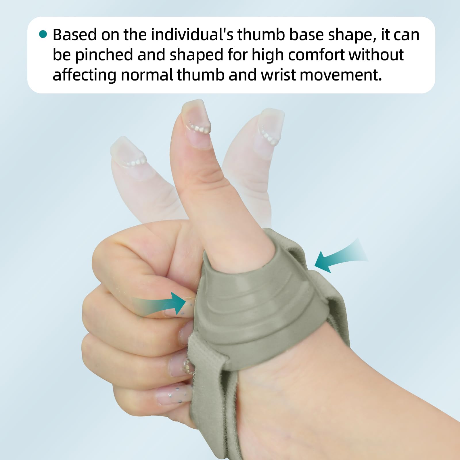CMC Daumenbandage für rechte Hand, Arthritis-Daumenstabilisator mit Memory-Form, verstellbare Fingerschiene für Hände, Handgelenk, Schmerzlinderung, für Männer und Frauen (Grau-Linkshänder