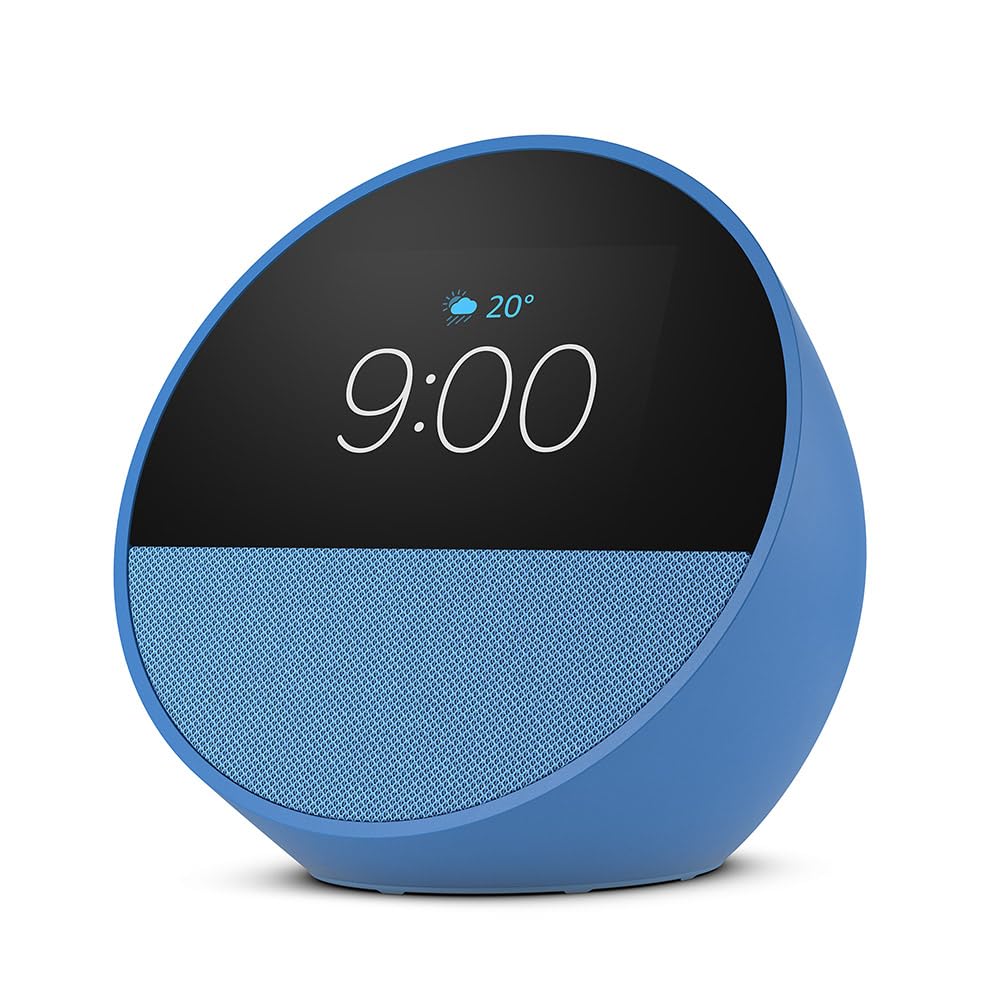 Amazon Echo Spot（2024年発売） - スマートアラームクロック with Alexa、鮮やかなサウンド | オーシャンブルー商品画像