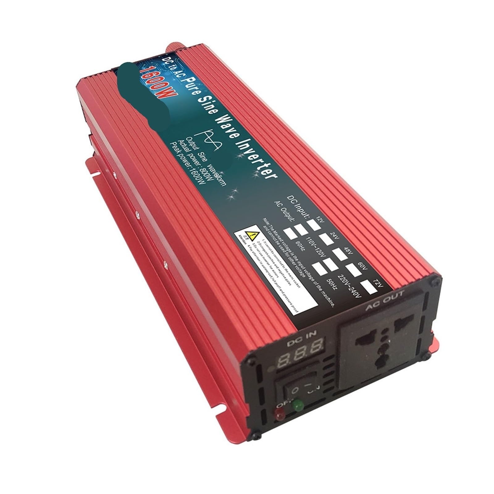 Falownik, Falownik 12V 220V 1000W 2000W 3000W DC 24V 48V 60V do AC czysta fala sinusoidalna przetwornica napięcia moc samochód mikro falownik DIY(2200W,12V)