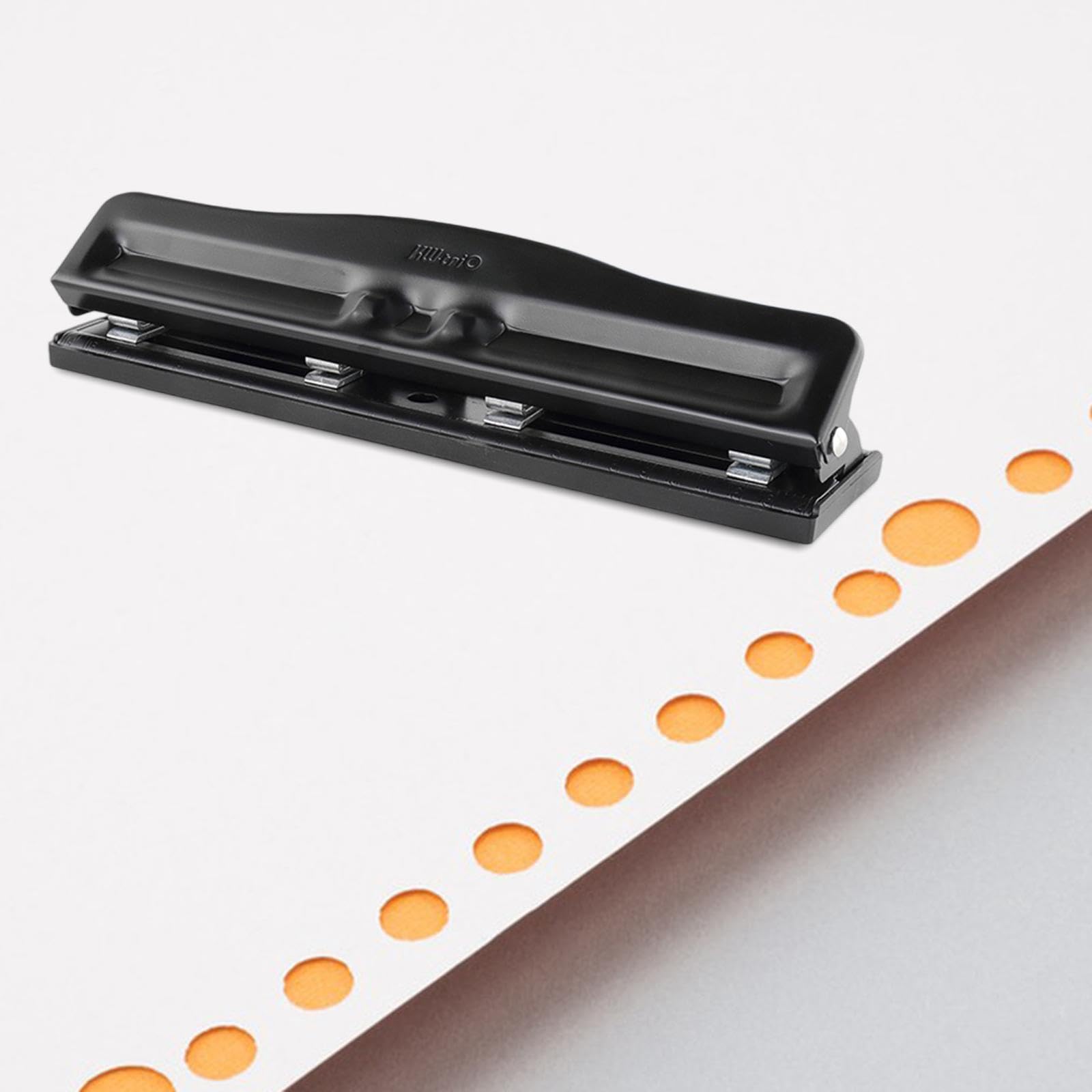 Perforatrice per Fori, capacità 10 Fogli, Versatile perforatrice per Biglietti, raccoglitori, quaderni, Planner, Album, 4 Fori