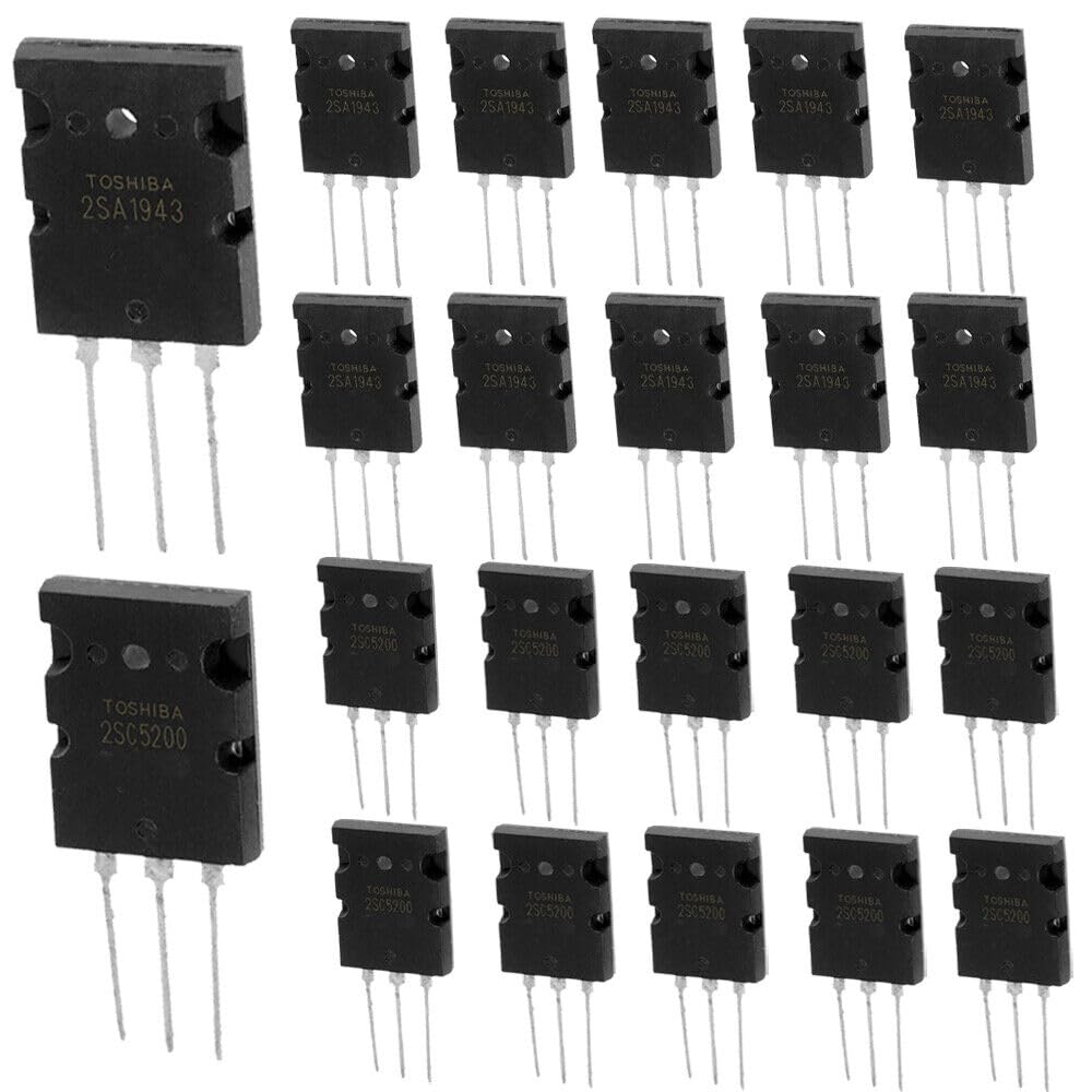 10 Pairs Black Power Matched Transistors 2SA1943 2SC5200 for High Performance