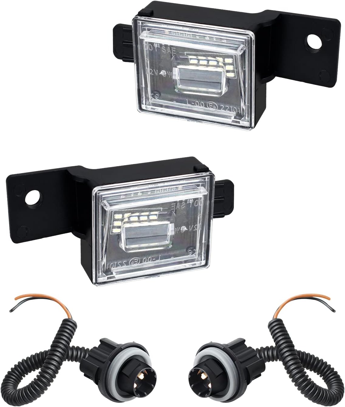 HERCOO LED License Plate Light Rear Lights Tag Lamp Socket