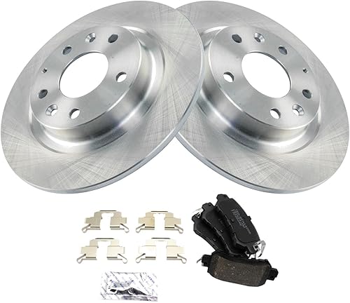 Rear Brake Pad and Rotor Set Ceramic Compatible with 2016-2018 Mazda CX-3