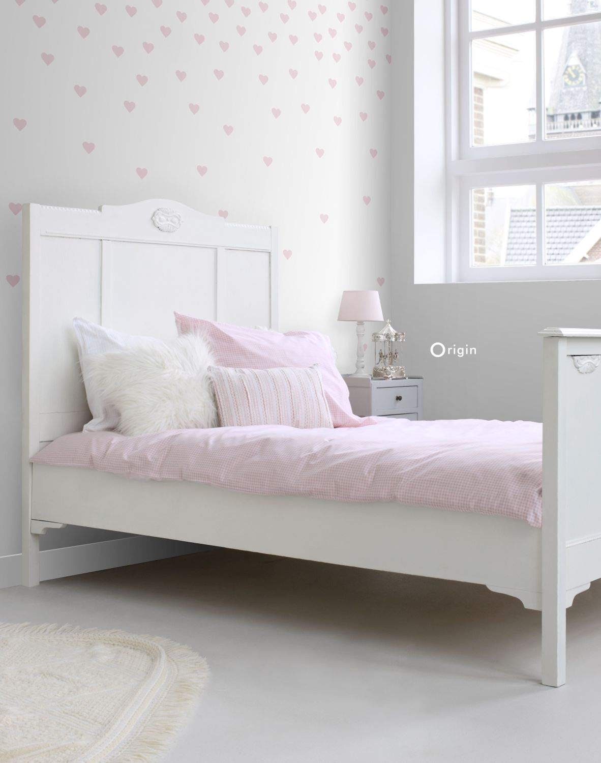 Origin Wallcoverings fototapeta serca konfetti delikatnego różu 200 x 279 cm