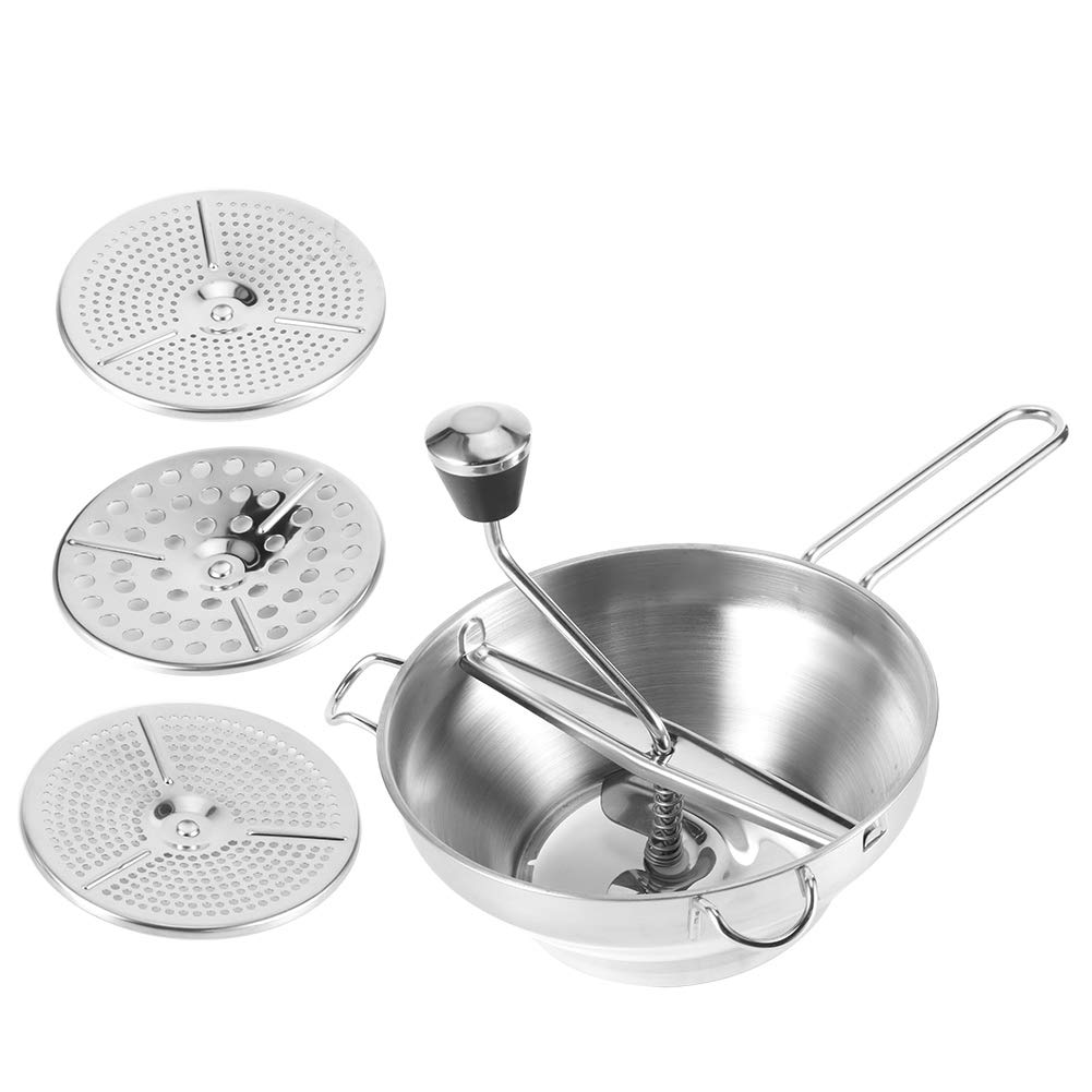Fyearfly Food Mixer Multifunctional Manual Food Mixer Stainless Steel Salad Vegetable Fruit Blender for Kitchen