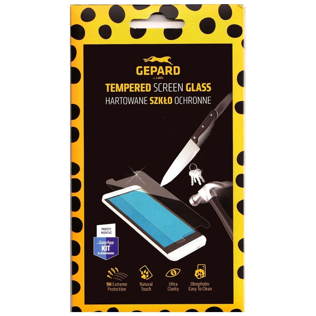 Gepard Protector de pantalla de cristal templado para Apple iPhone 5, 5S, 5C, 5se