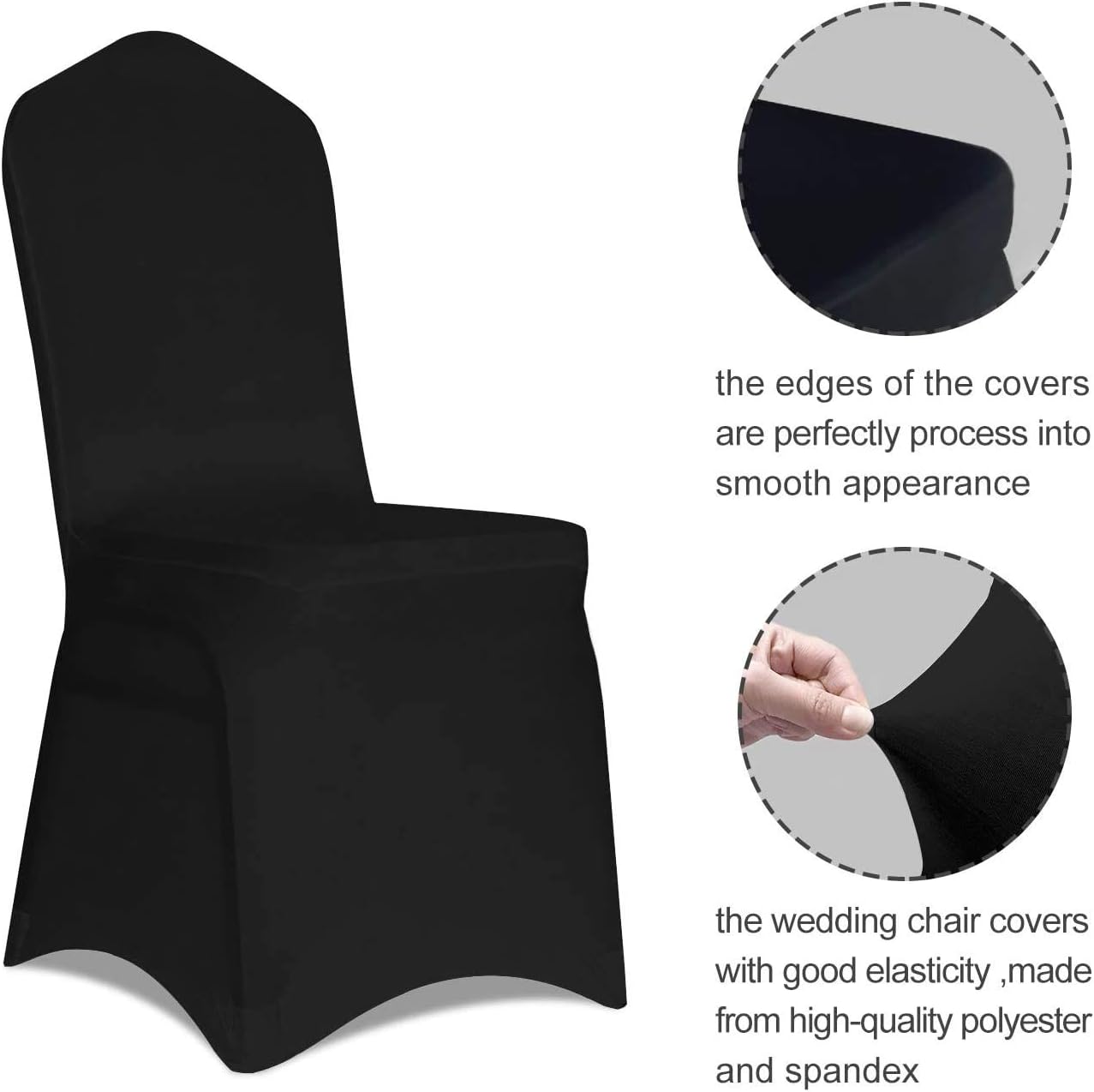 Buy Taniash 12 Pcs Stretch Spandex Black Chair Covers For Party Hotels Restaurants Wedding Banquet Online In Indonesia B08pf1fmpm Buy Taniash 12 Pcs Stretch Spandex Black Chair Covers For Party Hotels Restaurants Wedding Banquet Online In Indonesia B08pf1fmpm