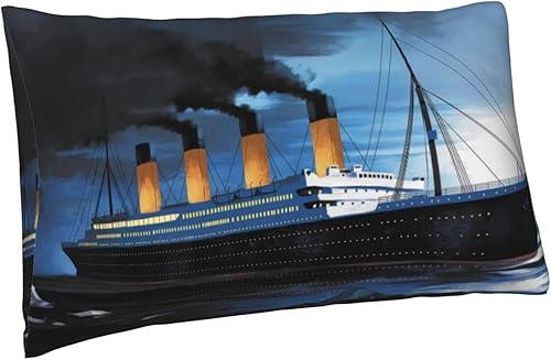 Miniatura 2 de 1 paquete de fundas de almohada Titanic súper suaves, fundas de almohada rectangulares decorativas con cierre de sobre, resistentes a las arrugas, a
