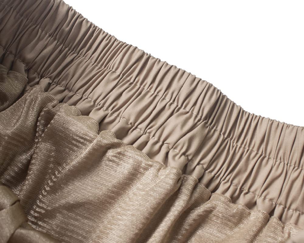 Spódnice dla kobiet Wielka Brytania, plus rozmiar Czarna spódnica zimowa Elastyczna talia, falbana Ruched Spódnice z wysokim stanem Eleganckie spódnice maxi dla(Khaki One Size)