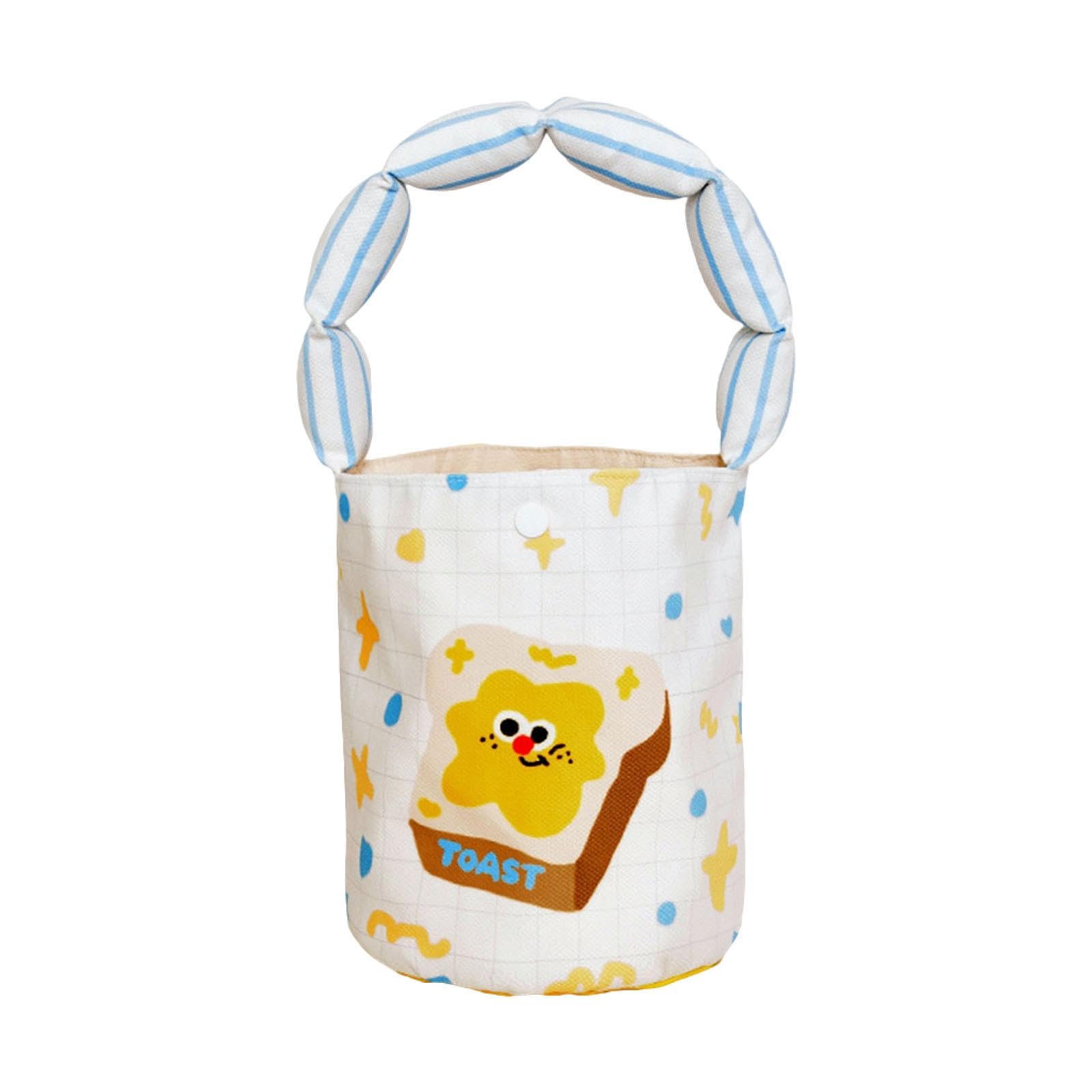 nivaa Women Bucket Bag Portable Purse Casual Cute Handbag for Gift Holiday Festive Bread Pattern-picture-35