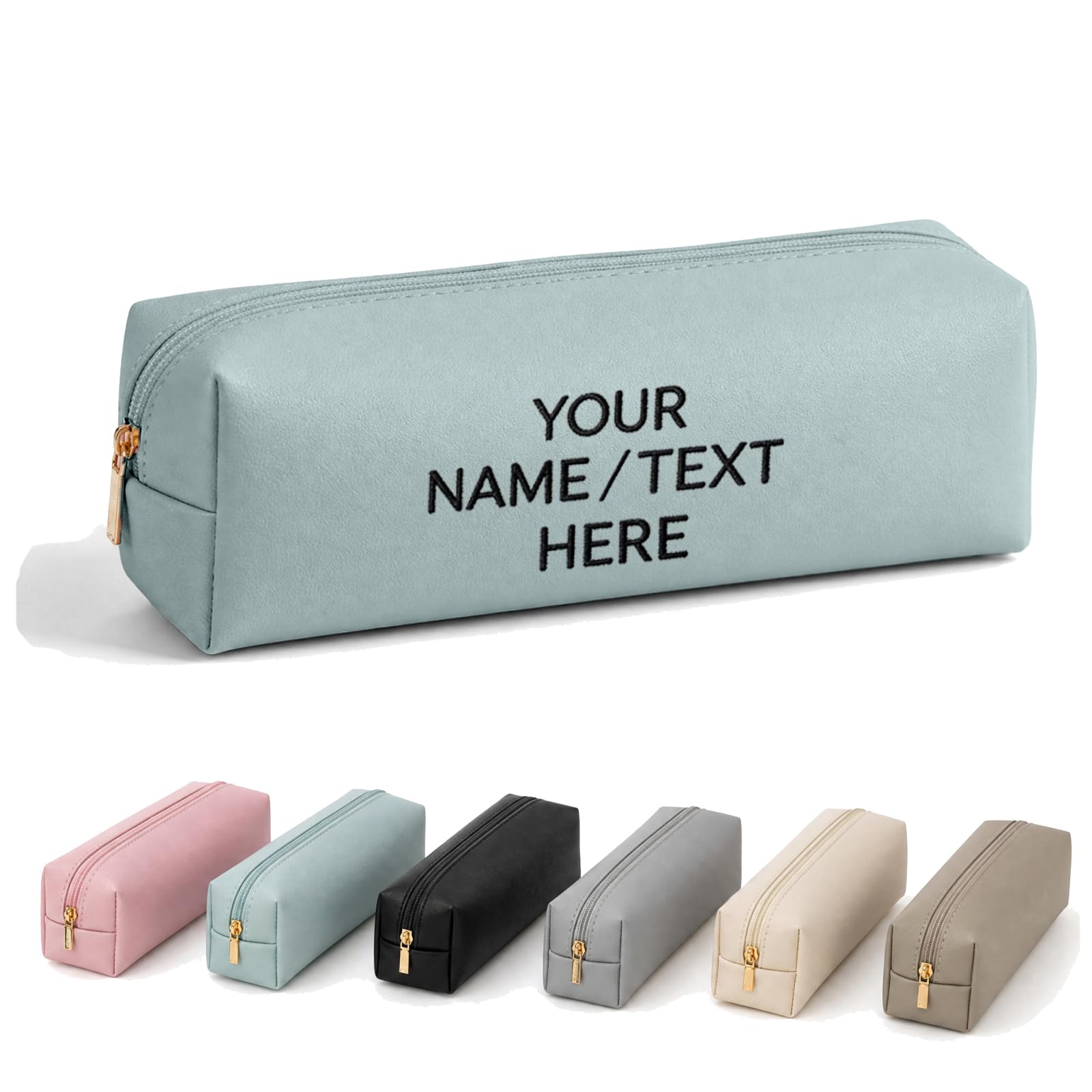 Uiyseai Personalised Leather Pencil Case PU (B)