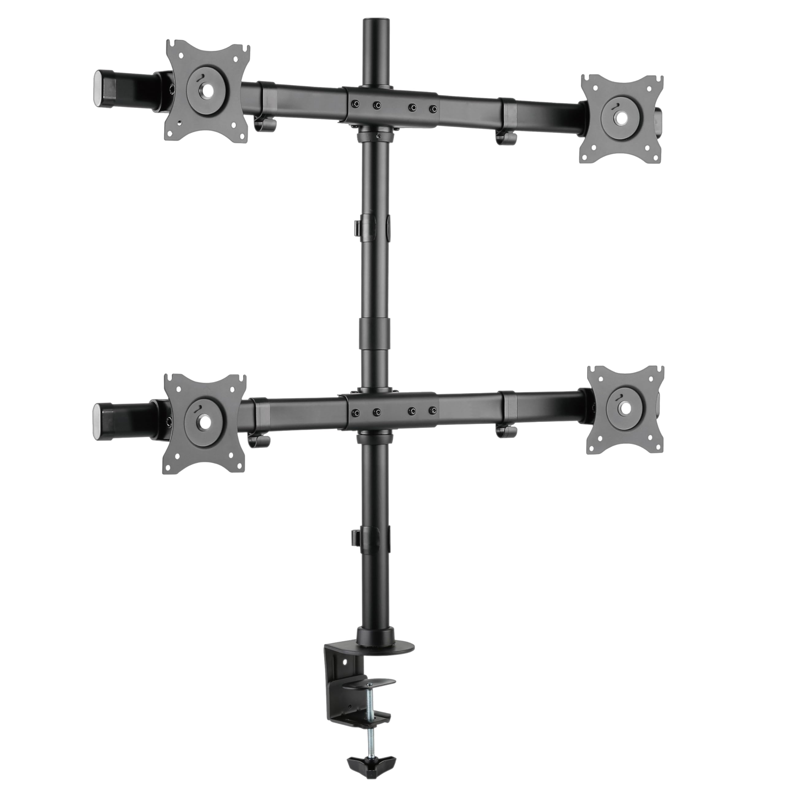 RICOO Monitor Halterung 4 Monitore Tischhalterung TS8411 Monitorhalterung für 13–27 Zoll Monitorarm zur Tischmontage VESA 75x75 100x100 Bildschirmhalterung schwenkbar Monitorhalter höhenverstellbar
