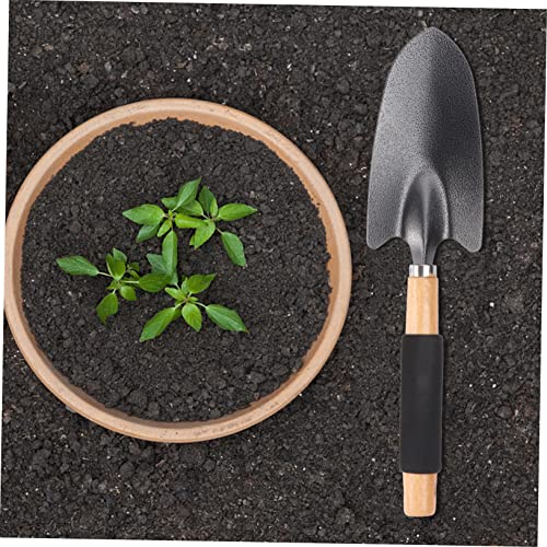 Paleta de jardín con mango de madera para excavación miniatura 5