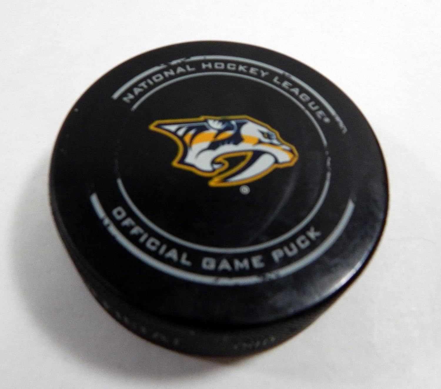 2017 Nashville Predators VS. Chicago hawks Game Used Puck DP61213 - NHL Unsigned Game Used Pucks