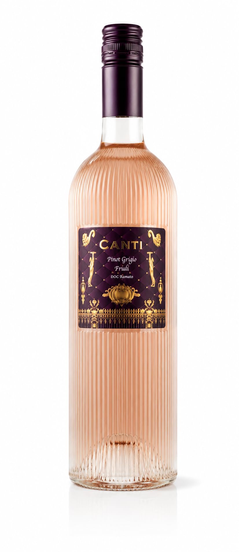 Canti - Vino rosado seco italiano Pinot Grigio D.O.C. Friuli, sabor fresco y paladar suave y redondo, 6 latas de 750 ml