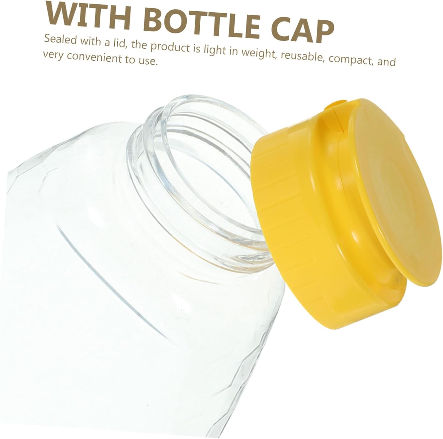 6pcs PET Honey Bottles with Lid Airtight Leak-proof for Xmas Parties