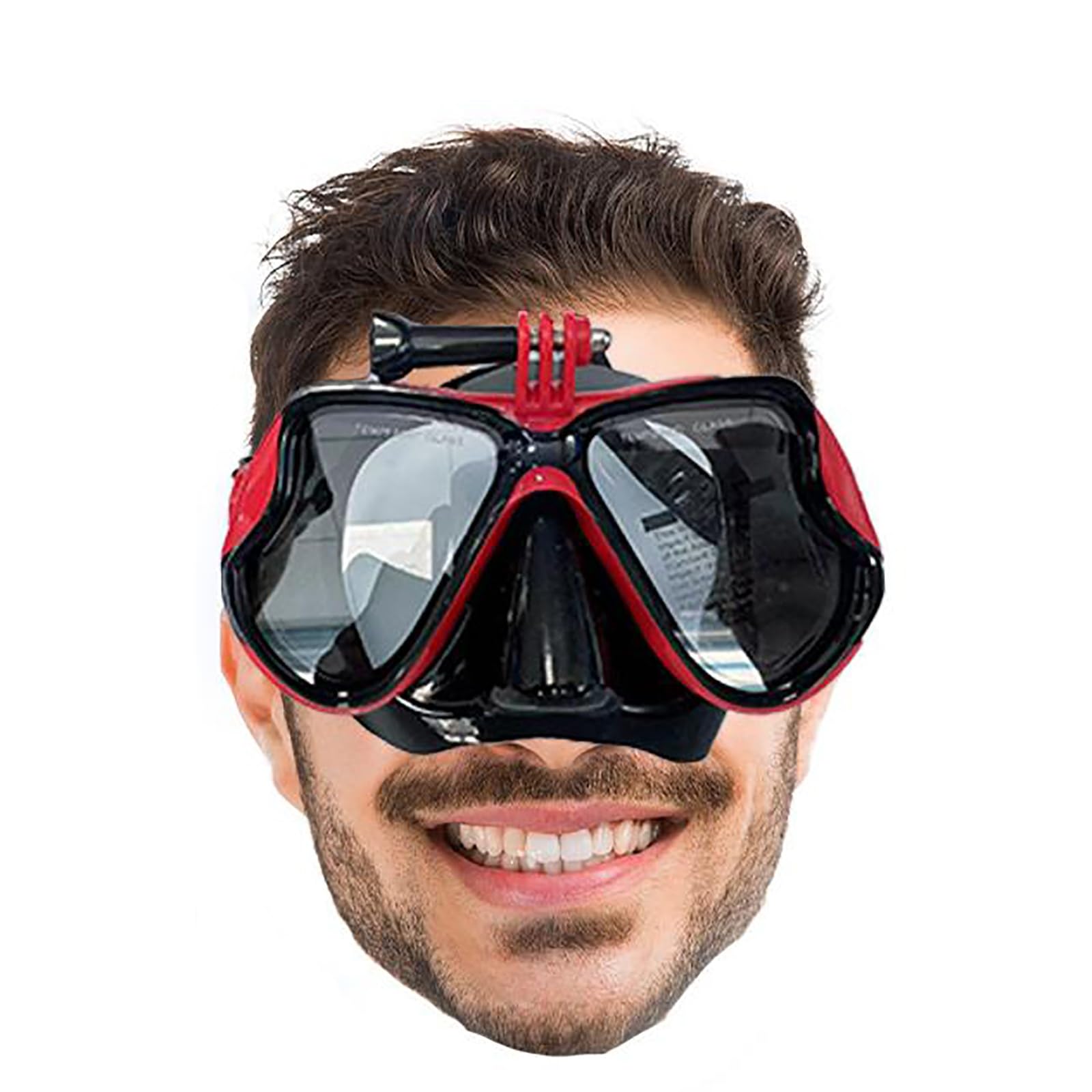 Maschere Subacquee Snorkeling con supporto for fotocamera Maschera for snorkeling in apnea per L'uso Quotidiano