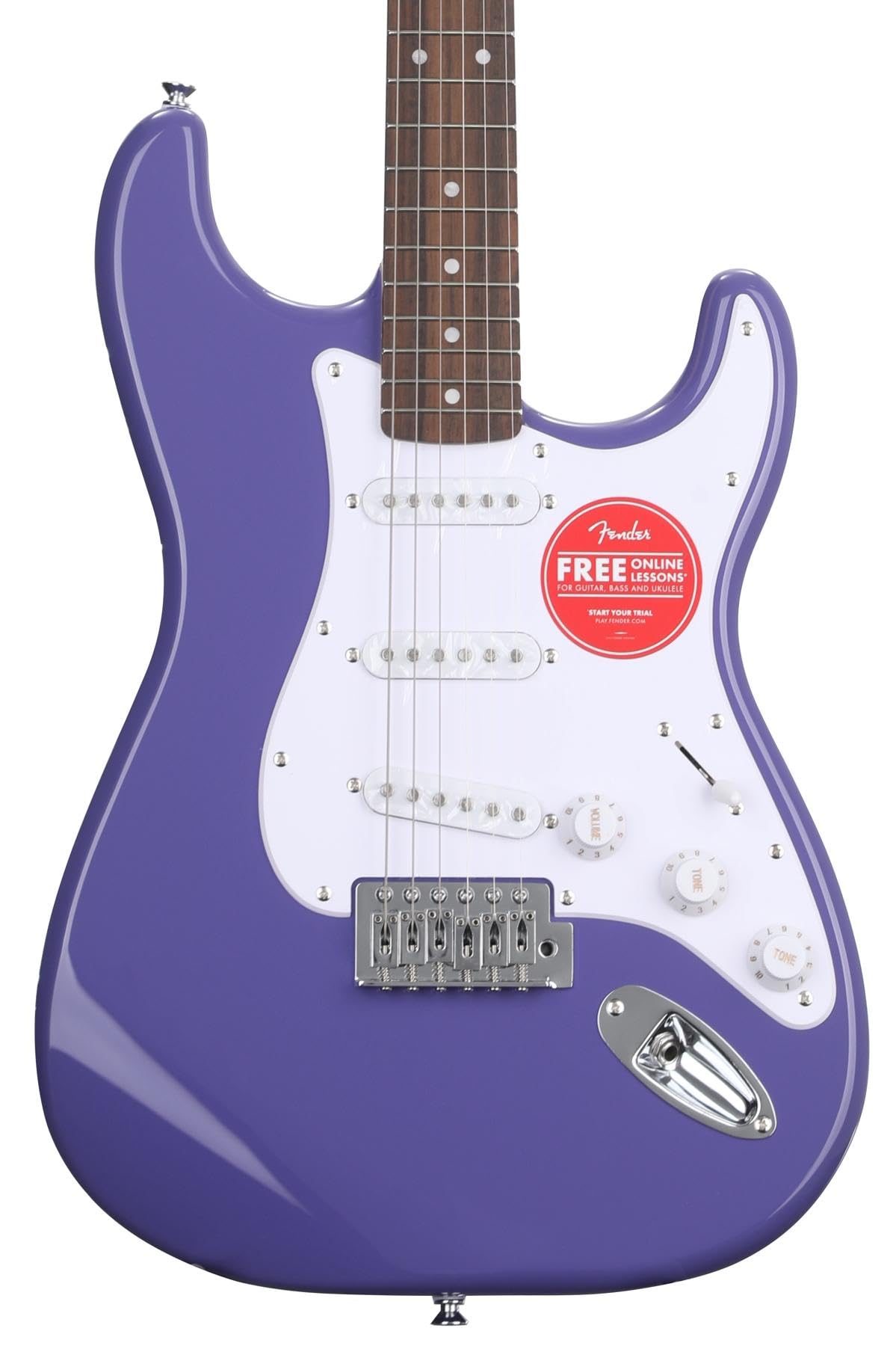 Squier Sonic Stratocaster Electric Guitar Essentials Bundle - Ultraviolet with Laurel Fingerboard