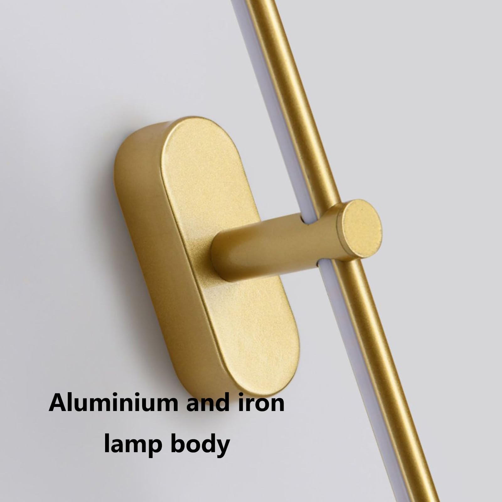 LED Spiegelleuchte Wandlampe Moderne Indoor Wandleuchte Badezimmer Wasserdichte Wandbeleuchtung Lange Lichtleiste Wandleuchten für Hotel Restaurant Badezimmer (Schwarze Gold-Warmes Licht,128cm)