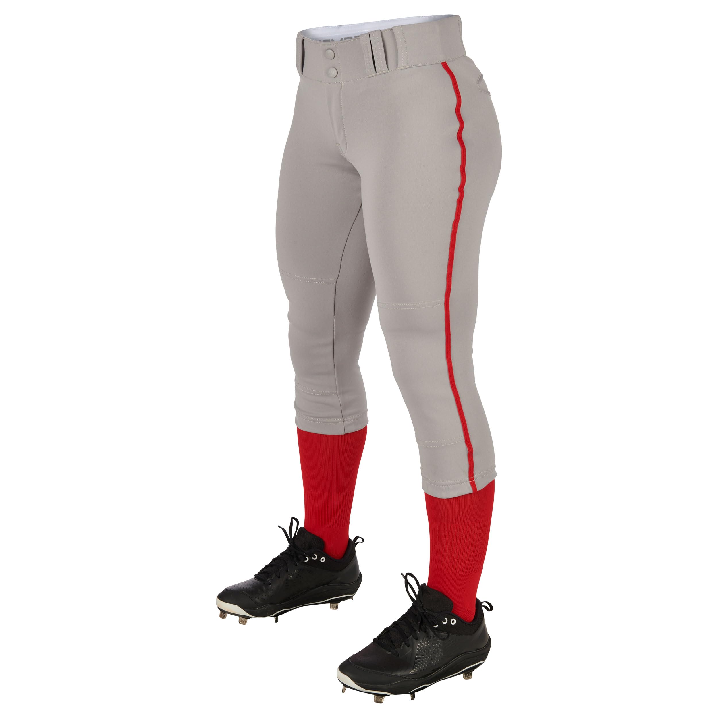 Champro Womens Tournament Traditional Low-Rise Softball Pants with Braid