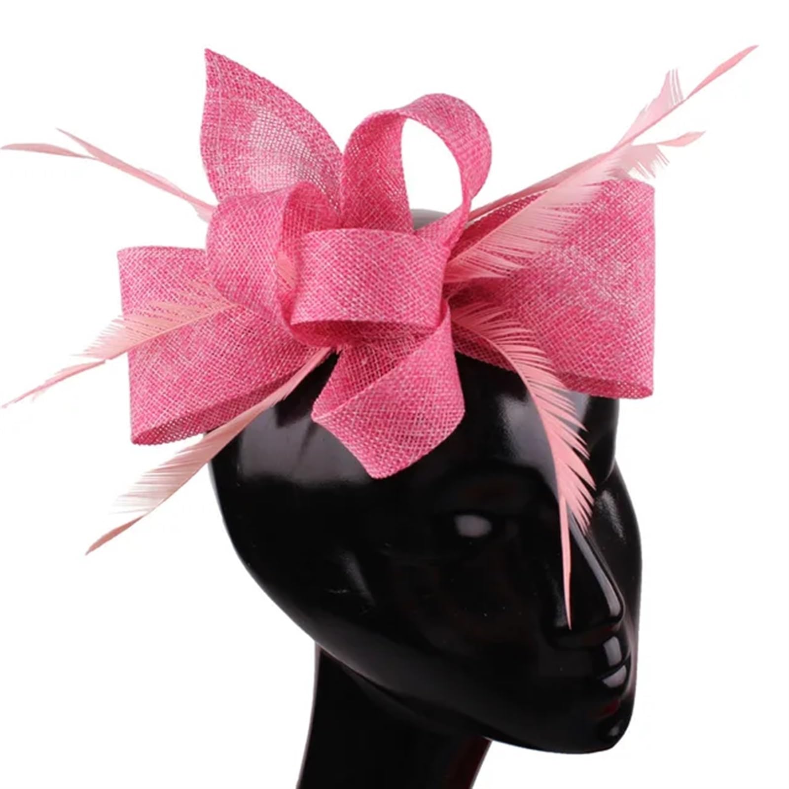 UALXPAO Wedding Hats Imitation Sinamay Wedding Headwear Bride Fascinator Hat Hair Pin With Fancy Feathers Accessories Ladies Headdress for Tea Party,Weddings(Color6)