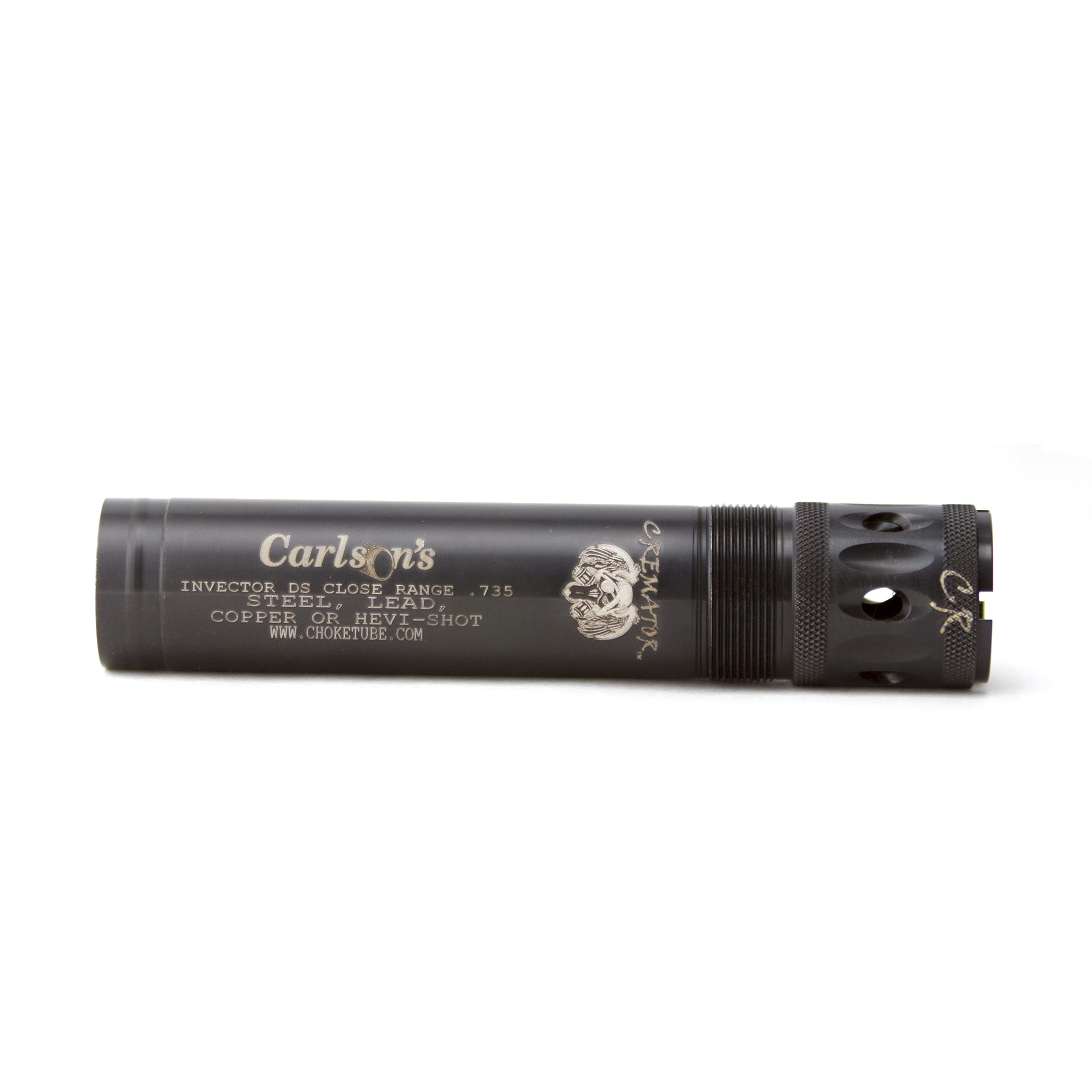 Carlsons Choke Tubes 12 Gauge for Browning Invector DS [ Close Range | 0.735 Diameter ] Blued Steel | Cremator Ported Waterfowl Choke Tube | Made in USA