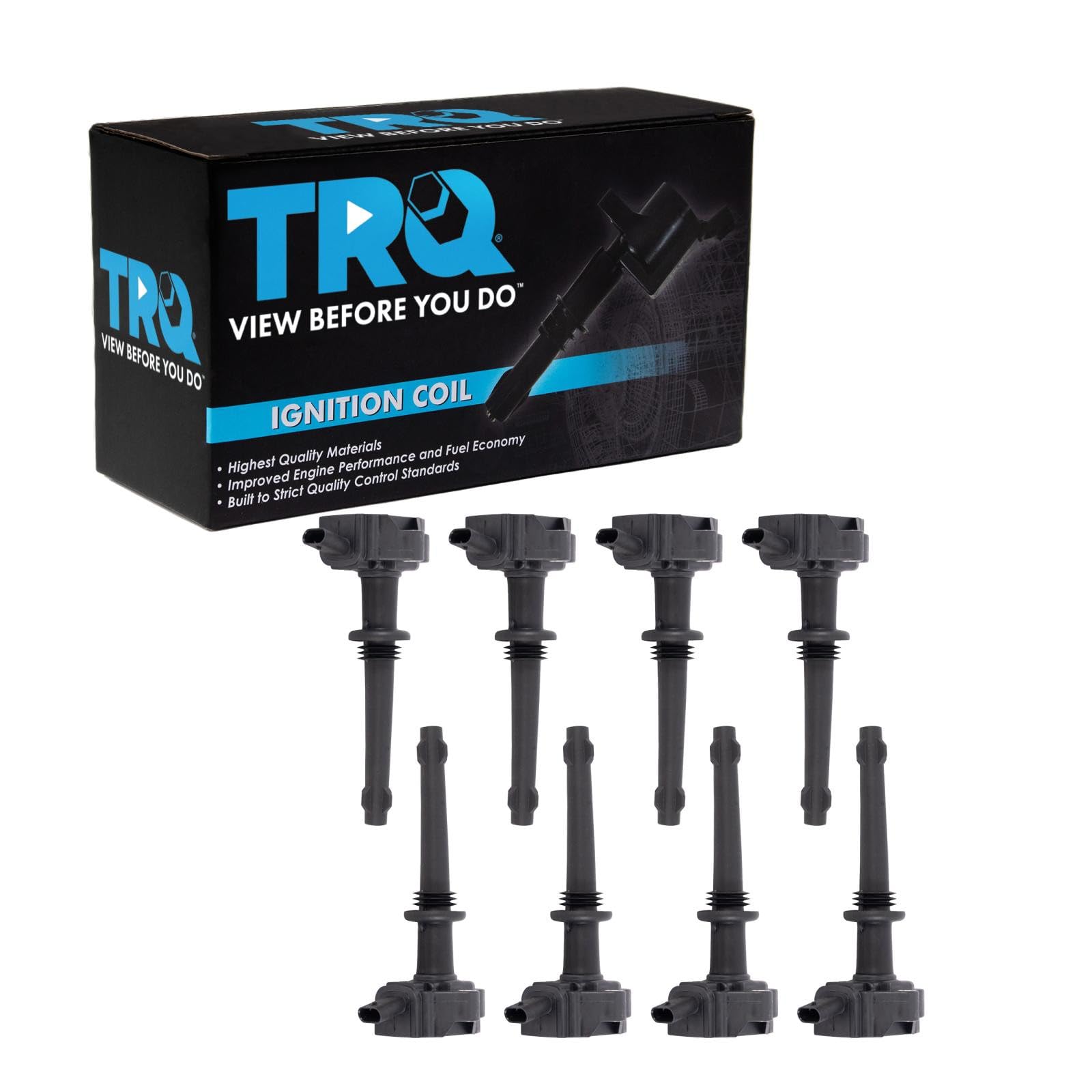 Ignition Coil Set 8 Piece Compatible with 10-12 Jaguar XF XFR XJ XK XKR 12 XKR-S 10-13 Land Rover LR4 Range Rover Sport