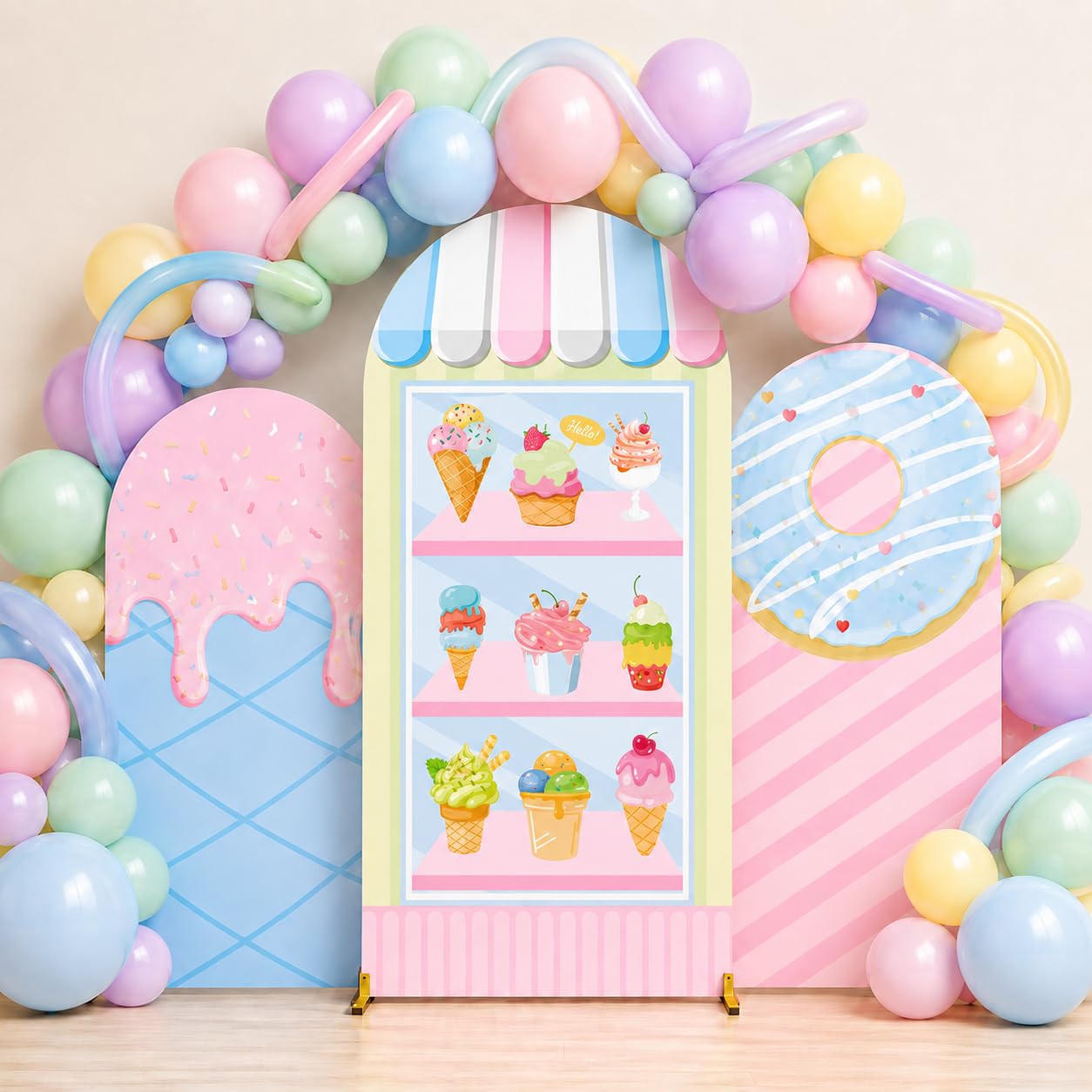 Photo 1 of Cinrobiye Ice Cream Arch Backdrop Cover Set