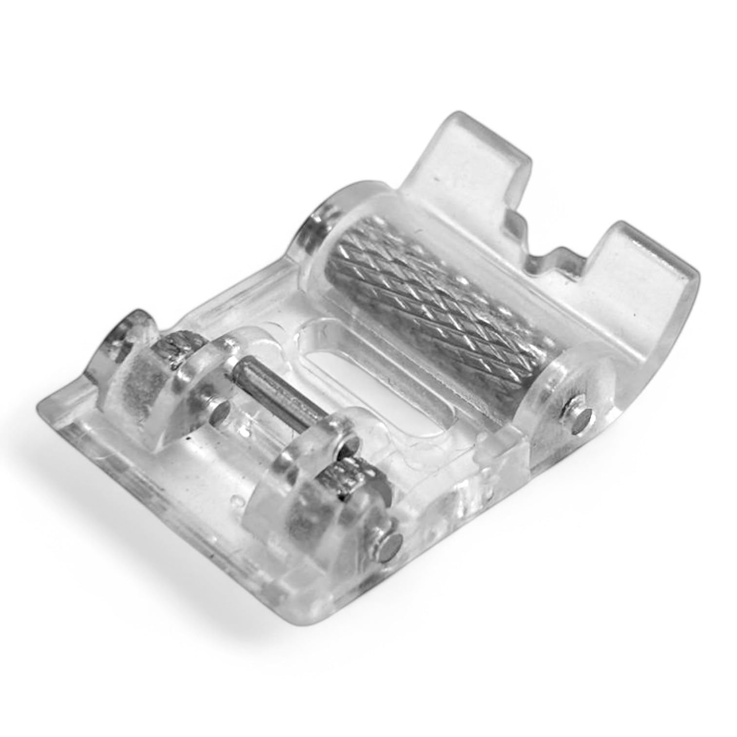 Zenith Roller Presser Foot 1 piece for All Automatic Sewing Machines Compatible for Singer usha Brother zenith etc Steel and Plastic Finish