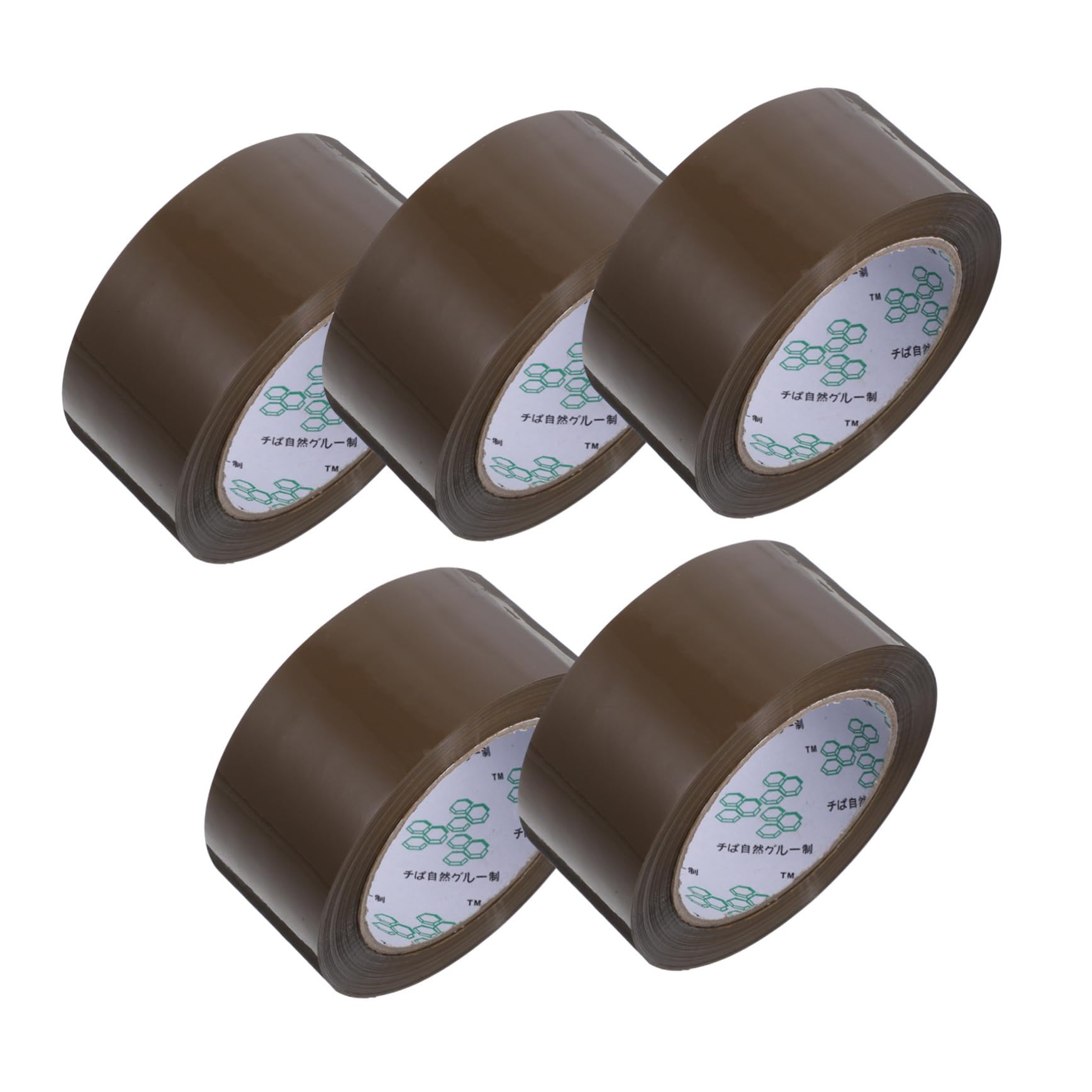 Verpackungsklebeband 5 Rollen 2 Zoll X 394 Yards Bopp | Braun, Stark Haftend und Vielseitig, für Industriellen Transport und Büro