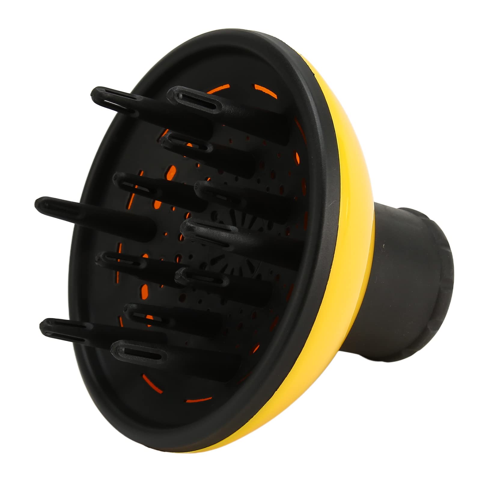 Diffusore Universale Attacco per Asciugacapelli Distribuzione Uniforme Attacco Diffusore per Risparmio di Tempo per Asciugacapelli Diametro Ugello 5,5 Cm (giallo)