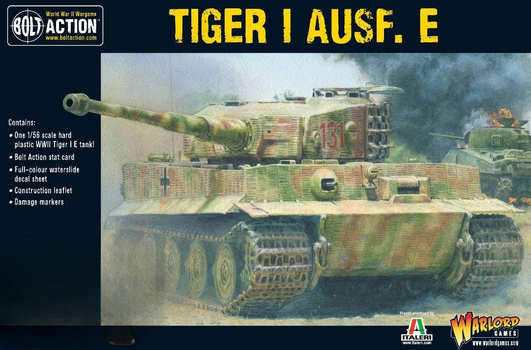 Warlord Games Tiger I Ausf. E - 1:56 / 28mm German Army Plastic Scale Model Tank Kit for Bolt Action Highly Detailed World War 2 Miniatures