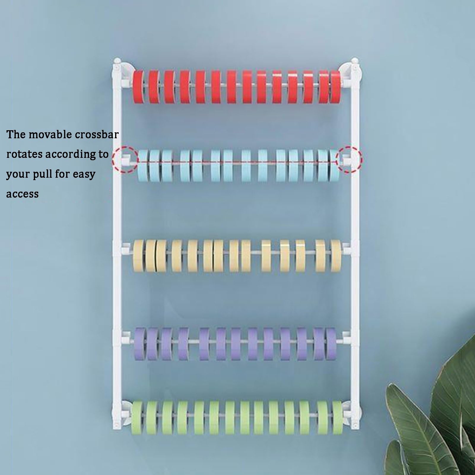 Großer Geschenkpapier-Aufbewahrungs-Organizer aus Metall, abnehmbar, wandmontiert, für kommerzielle Schals, Präsentationsständer für Einzelhandel, Geschäft, Bastelraum, Schwarz (80 x 90 cm, 6 Ebenen)