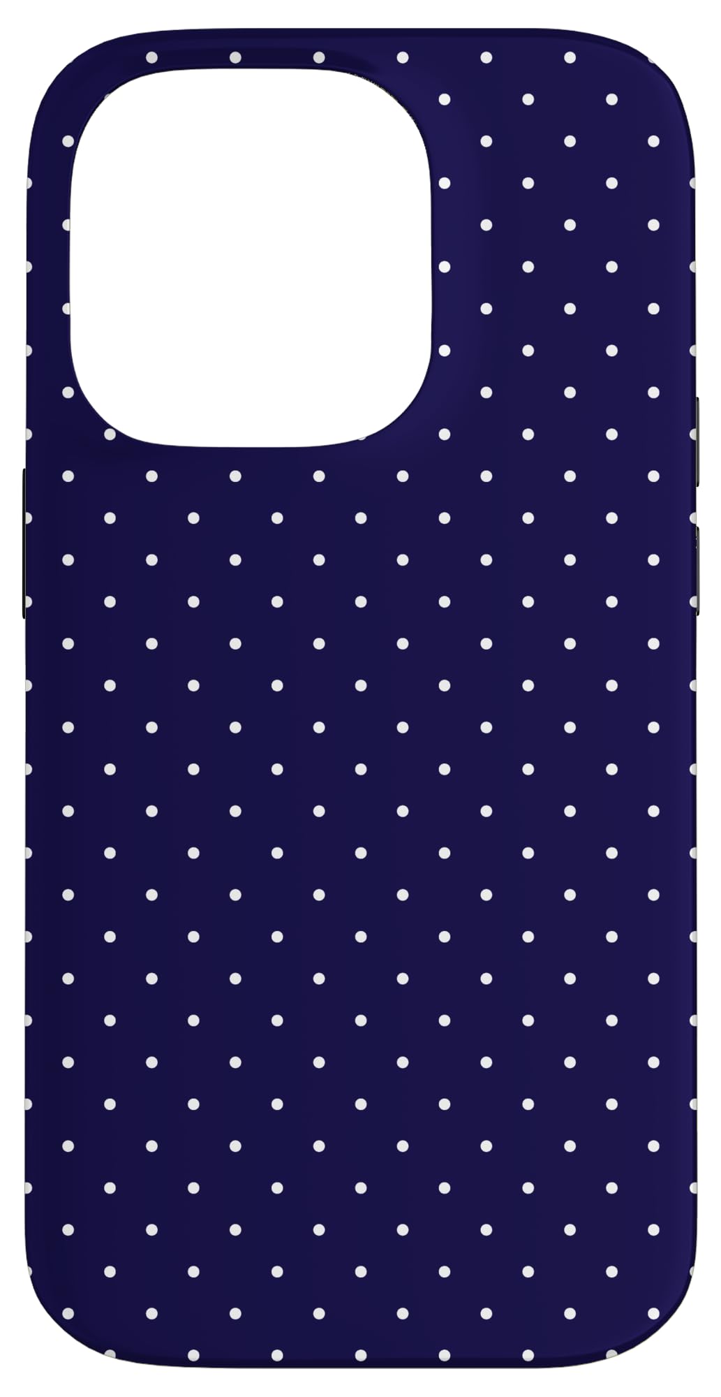 Classic Navy Blue Polkadots Pattern, Boho Polka Dot Case for iPhone 14 Pro