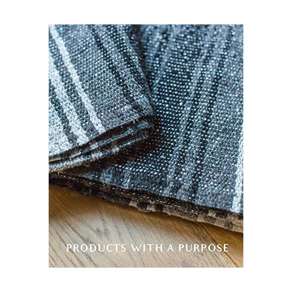 Benevolence LA Authentic Handwoven Mexican Blanket, Yoga Blanket - Perfect Outdoor Picnic Blanket, Camping Blanket, Equestrian Saddle Blanket, Serape Blanket 50x70 inches - Gray, Pack of 1