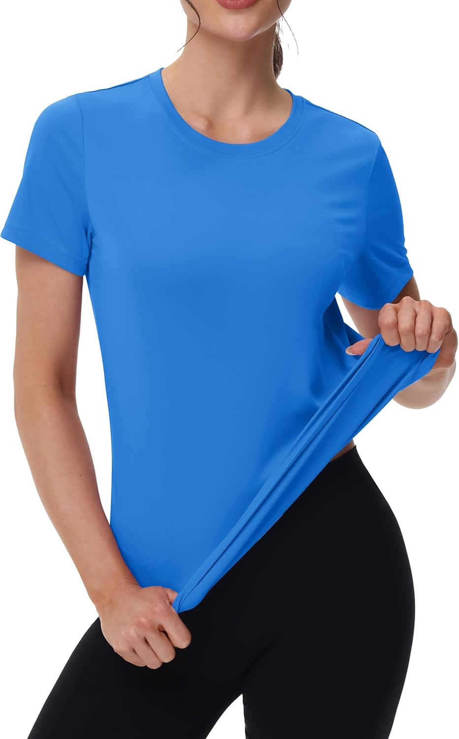 MAGCOMSEN Women's Short Sleeve T-Shirts UPF 50+ Sun Protection Quick Dry Athletic Running Workout Rash Guard Tops - Image 2