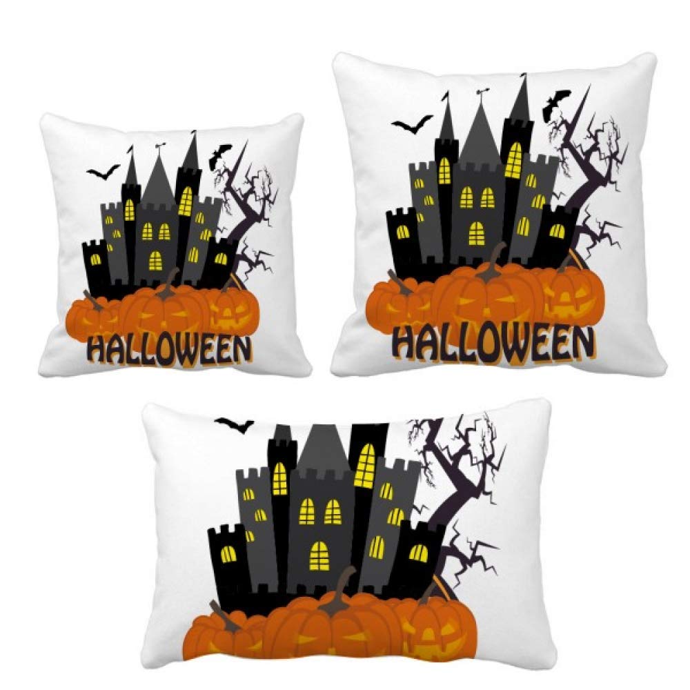 Housse de coussin Hallowmas château effrayant fini la décoration fade de nuit