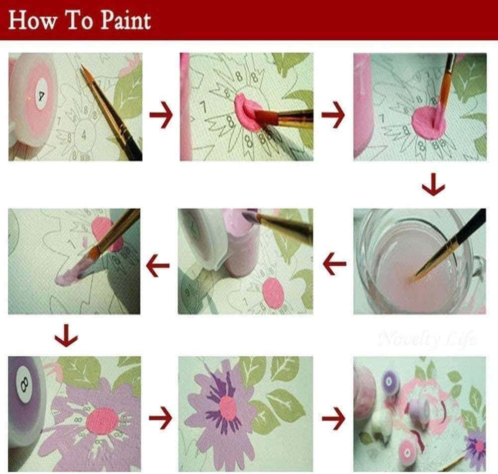 DIY Oil Painting Paint by Number Kit for Adults Kids Beginner 16X20 Inchgerman Shepherd Dog Muzzle Tongue Out