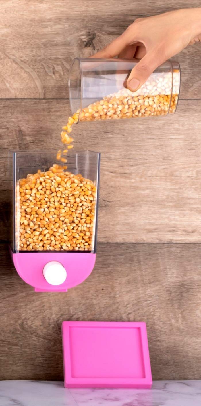 Yasamazing Push Button Storage Container/Wall-Mounted Storage Container/Punch Free Press Type Storage Tank 1100 ml(Pack of 2 Piece)