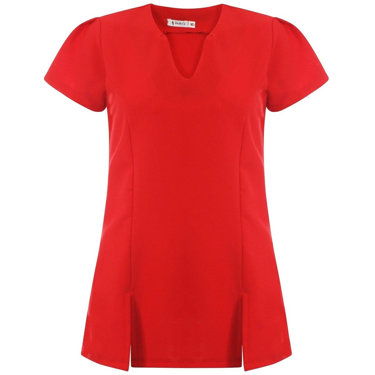 New Salon Uniform Tunic for Hairdressers/Nail Therapist Plain (16, Red)