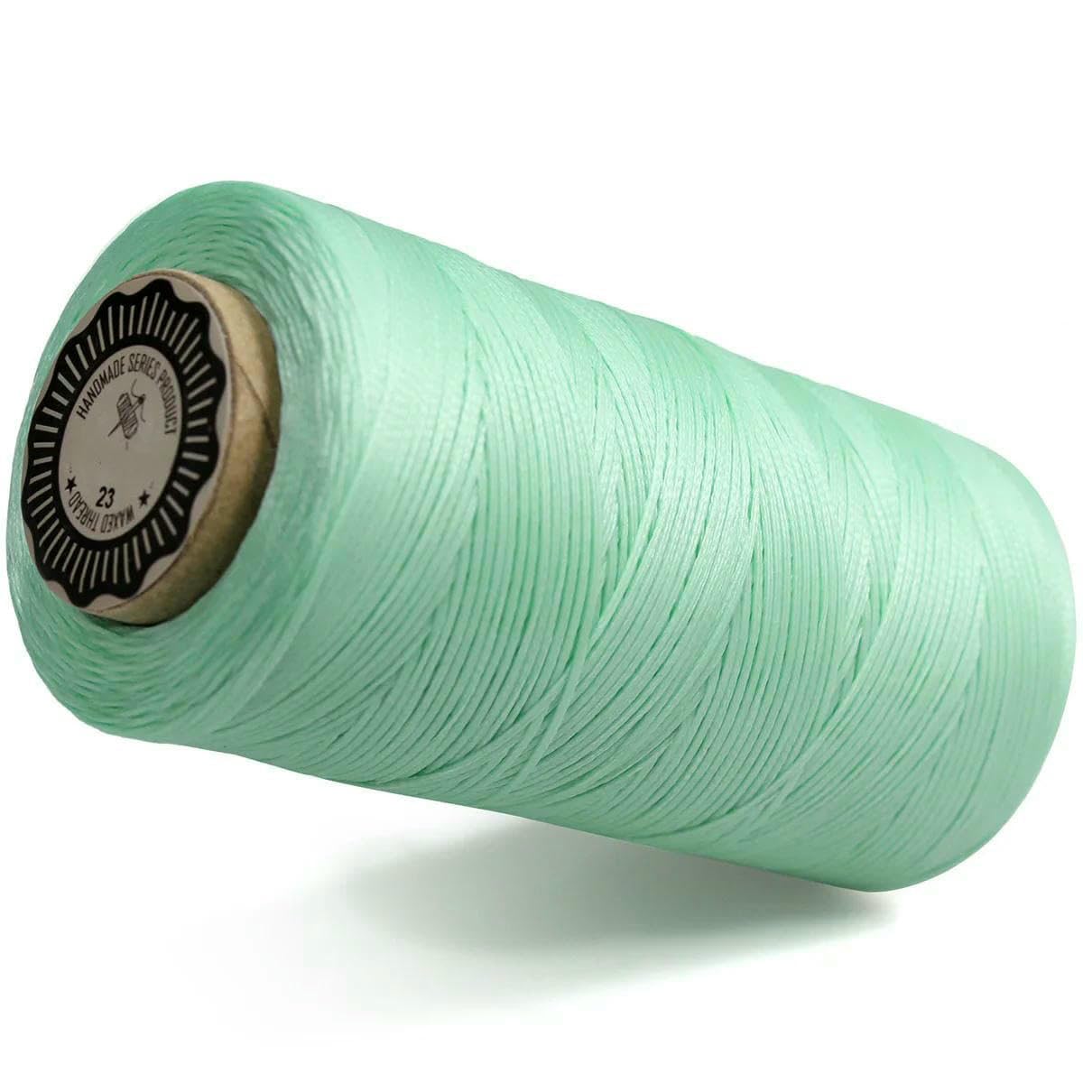 Flat Waxed Thread for Leather Sewing Wax String Polyester Cord Craft Stitching Bag Bookbinding Sail Bracelet Braid Jewelry -Celeste-1.0mm Flat L-200M
