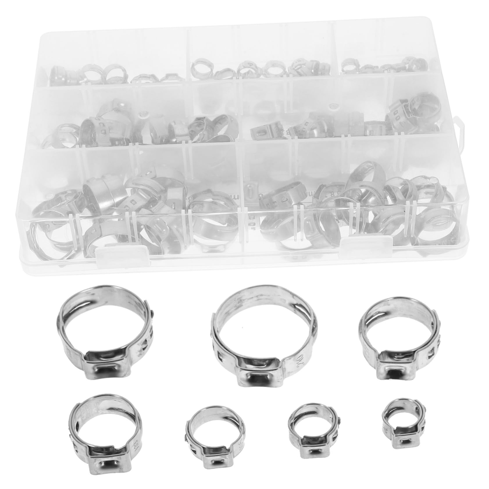 WOONEKY 1 Set Silver Clamp for Hose Water Drain Hose Clamp Stainless Steel Stainless Steel Hose Clamps Cinch Rings for Plumbing