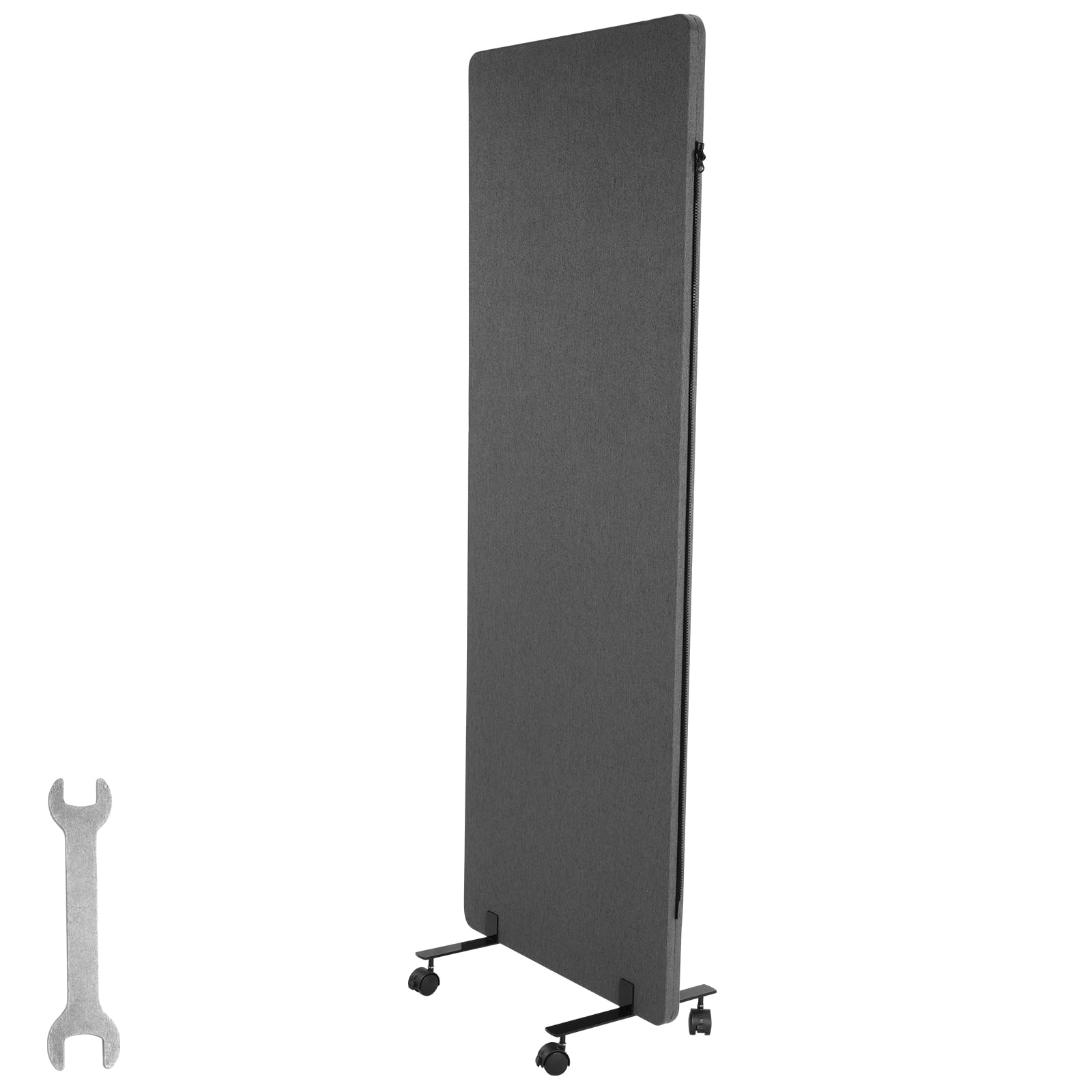 Mobiler Akustik-Raumteiler von Lightyard mit Rollen, freistehender Sichtschutz, 167,6 x 61 cm, für Zuhause, Arbeitsbereich, Klassenzimmer, Studio, Apartment