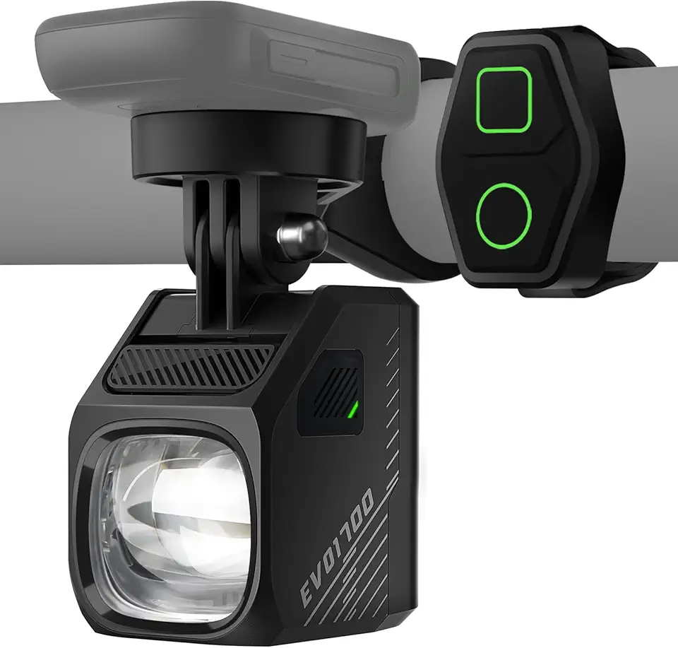 MagicShine EVO 1700 Underneath Mounted Bike Light Upside-Down for Cycling (Black)