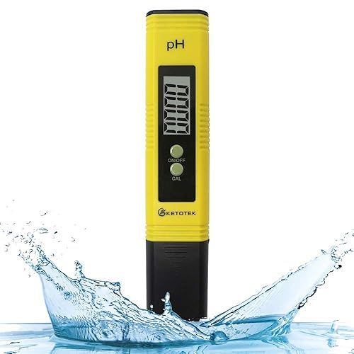 KETOTEK Medidor de pH digital, medidor de pH con ATC, medidor de prueba de pH de agua con rango de medida de 0.00-16.00ph para agua potable,